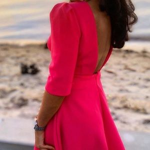 Pink Elliatt Dress w/ Slight Open-Back